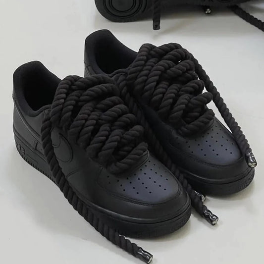 Black Airforce 1 Rope laces